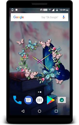 Butterfly Clock Live Wallpaper screenshot 3