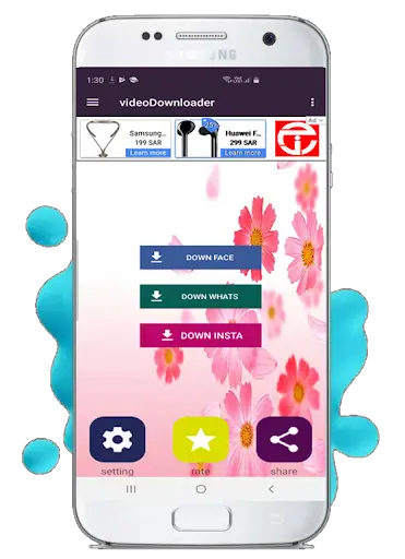 video downloader for facebook insta and whats screenshot 1