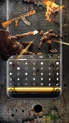 Gun Bullet Emoji Keyboard Theme screenshot 6