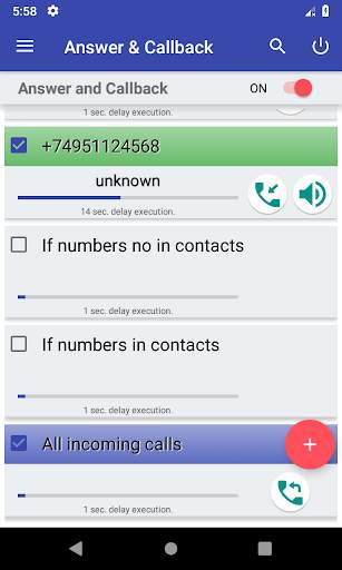 Auto answer & callback (hands free) screenshot 2