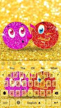 Purple red gold cute emoticon pack keyboard theme screenshot 4