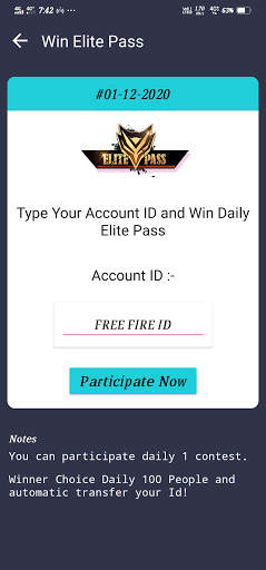 Free Diamond Elite Pass Giveaway Every Season screenshot 4