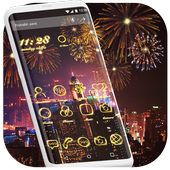 Neon Light Theme - Fire Flowers Theme 2018 icon