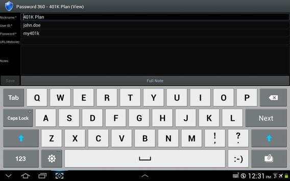 Password 360 Lite screenshot 8