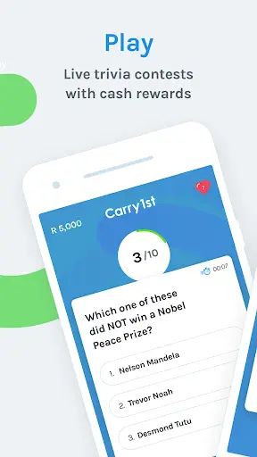 Carry1st Trivia: Play & Earn screenshot 1