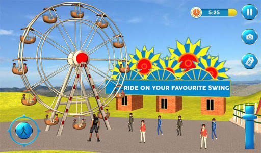 Theme Park Fun Swings Ride скриншот 6