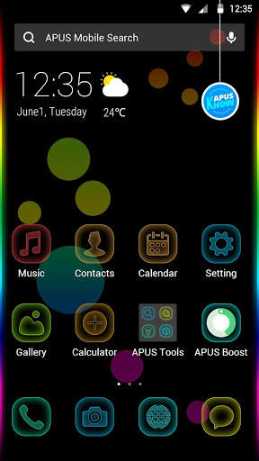 Neon Color APUS Launcher theme screenshot 1
