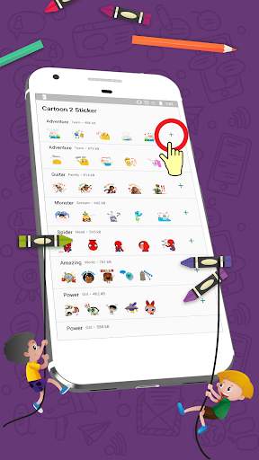 Cartoon Stickers for WhatsApp Messenger screenshot 2
