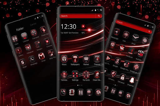Dark Red Business Theme screenshot 2