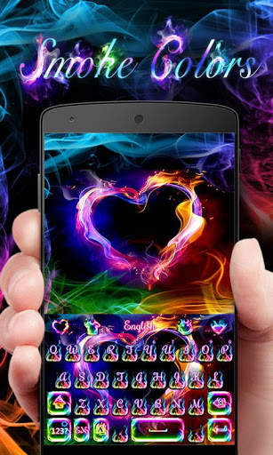 Smoke Colors GO Keyboard Theme स्क्रीनशॉट 1