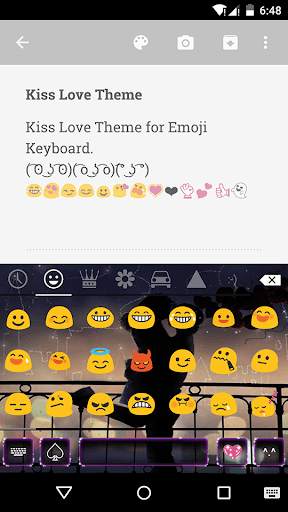 Kiss Love Emoji Keyboard Theme screenshot 2