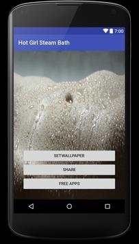 Hot girl Steam Bath Live Wallpaper screenshot 1