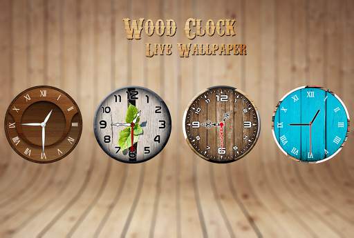 Wood Clock Live Wallpaper - Analog Clock Wallpaper screenshot 1