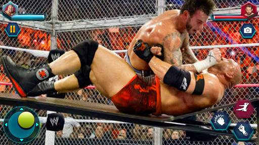 bodybuilder fighting games: cage ring fighting screenshot 2