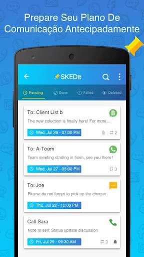 SKEDit Scheduling App: Agende WhatsApp, SMS, Calls screenshot 2