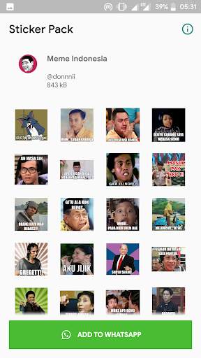 MEME Indonesia WA Stickers screenshot 1