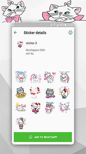 Cute Cat Stickers For Whatsapp screenshot 3