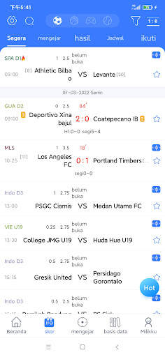Skor Sepak Bola screenshot 2