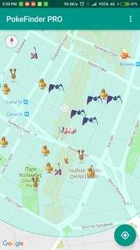 PokeFinder on map screenshot 2