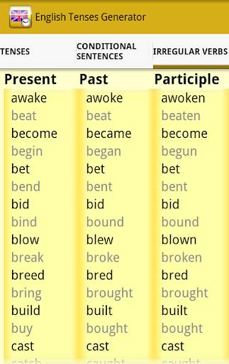 English Tenses Generator screenshot 3