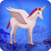 unicorn flying game icon