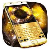 Gold Luxury Metal Keyboard Theme 10001006