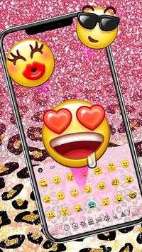 Pink Glitter Cheetah Keyboard screenshot 3