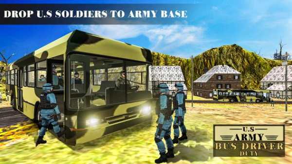 US Army Transport Bus Driver Duty: Army Bus Game screenshot 1