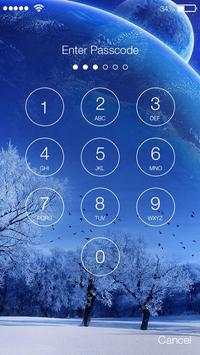 Winter Frost Snowfall Screenlock – PIN Lock Screen screenshot 2