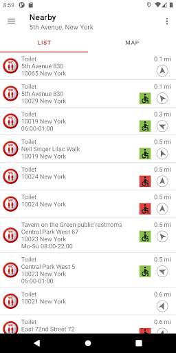 WC Toilet and Restroom Finder screenshot 1