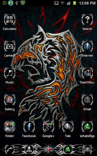Tribal Metal Go Launcher Theme screenshot 2