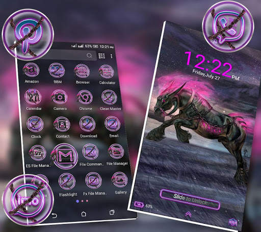 Abstract Horse Launcher Theme screenshot 1