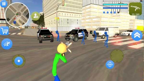 Buldy Stickman Rope Hero Vegas Gangster Survive screenshot 1