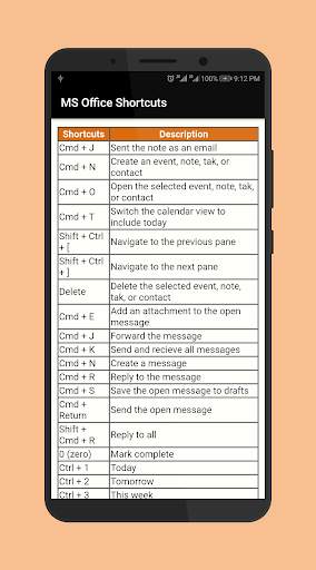 Office Shortcuts screenshot 6