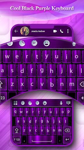 Cool Black Purple Keyboard Theme screenshot 3