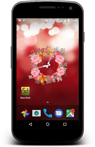 Rose clock live wallpaper screenshot 2