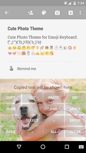 Cute Photo Emoji Keyboard Skin screenshot 8