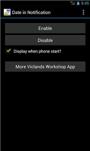 Date in Notification - Status स्क्रीनशॉट 1