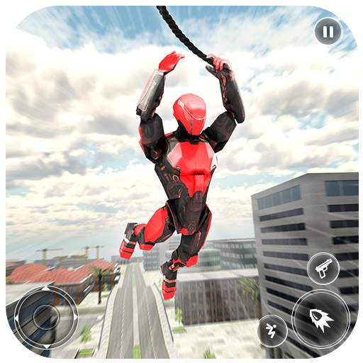 Flying Robot Rope Hero-Army Robot Hero Game 3