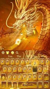War gold dragon keyboard theme स्क्रीनशॉट 4