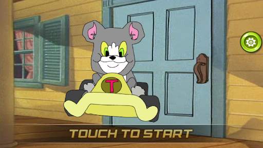 TALKING PET TOM , ANGELA AND JERRY KART RACE 2D screenshot 1