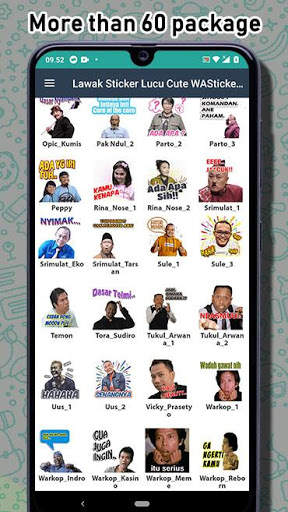 Lawak Sticker Lucu Cute WAStickerApps for WhatsApp screenshot 4
