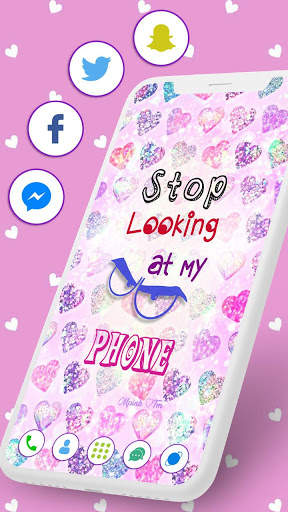 Cute Girly Lock screen Wallpaper Launcher Theme screenshot 3