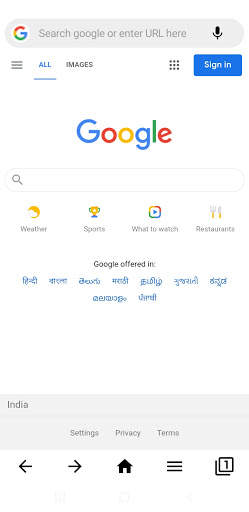 Indian 6G Browser screenshot 1