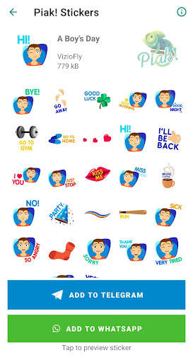 Piak! Stickers - WhatsApp & Telegram screenshot 2