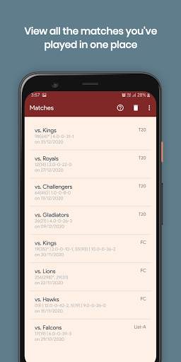 Cricket Career Statistics Tracker screenshot 4