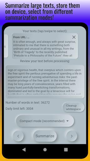 Summarizer screenshot 3