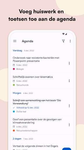 Schoolagenda: Schema, Huiswerk screenshot 1
