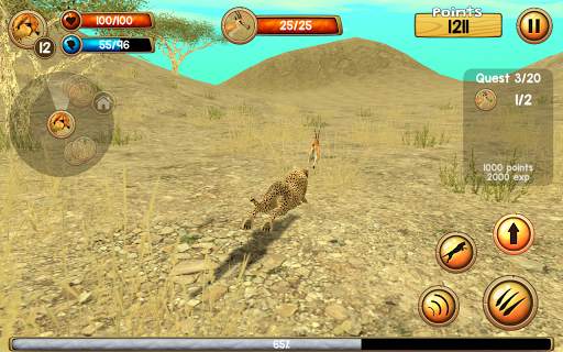 Wild Cheetah Sim 3D स्क्रीनशॉट 6