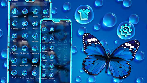 Blue Butterfly Launcher Theme screenshot 2